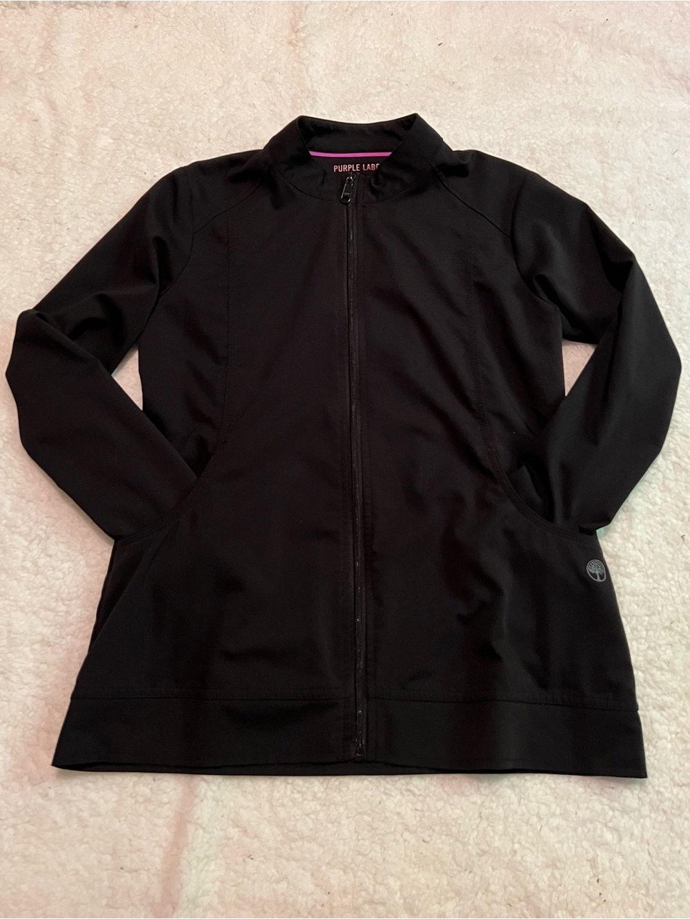Purple Label Black Scrub Jacket